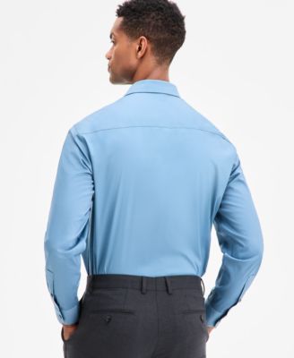 Men's Regular-Fit Temperature Regulating Solid Dress Shirt, Created for Macy's