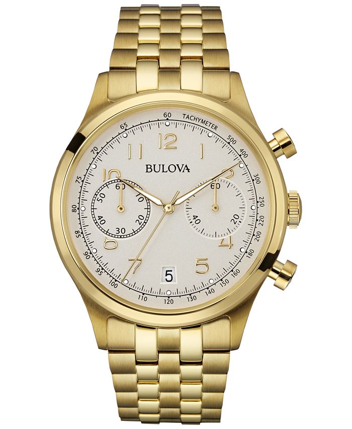 bulova men's chronograph sport stainless steel bracelet watch 43mm