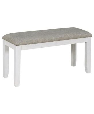 Rustic Style 6-Piece Dining Room Table Set with 4 Upholstered Chairs & a Bench