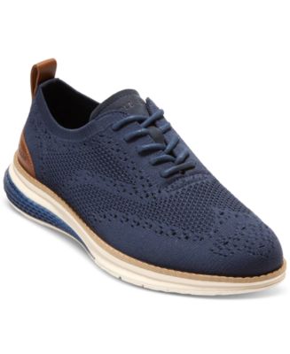 Zapatos Oxford Cole Haan Originalgrand Energyweave Para Hombre - Color Auburn Nubuck/Ivory/Gum, Talla 41.5 UE