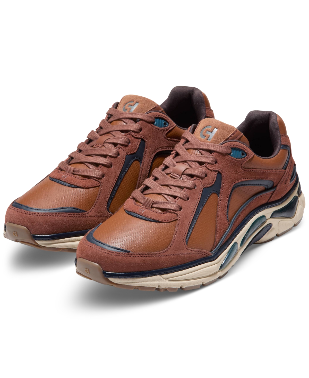Cole Haan Men's Grandpro Millenia Sneaker In British Tan-navy Blazer