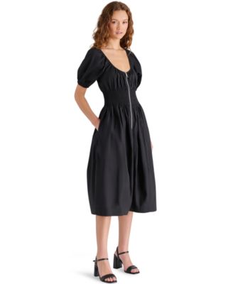 Women's Liora Puff-Sleeve Cotton Midi Dress