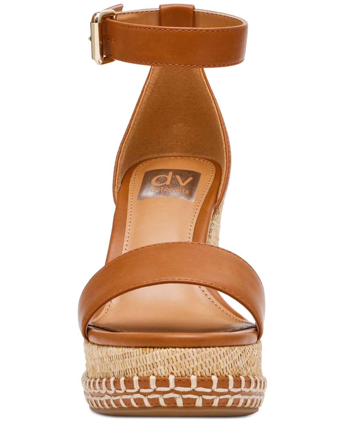 Dv Dolce Vita Women's Tammara Ankle-strap Platform Whipstitch Wedge Sandals In Tan