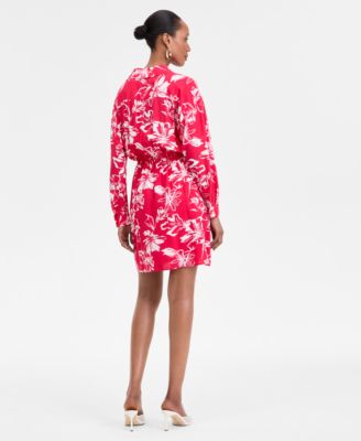 Women's Printed Twist-Front Mini Dress, Exclusively at Macy's