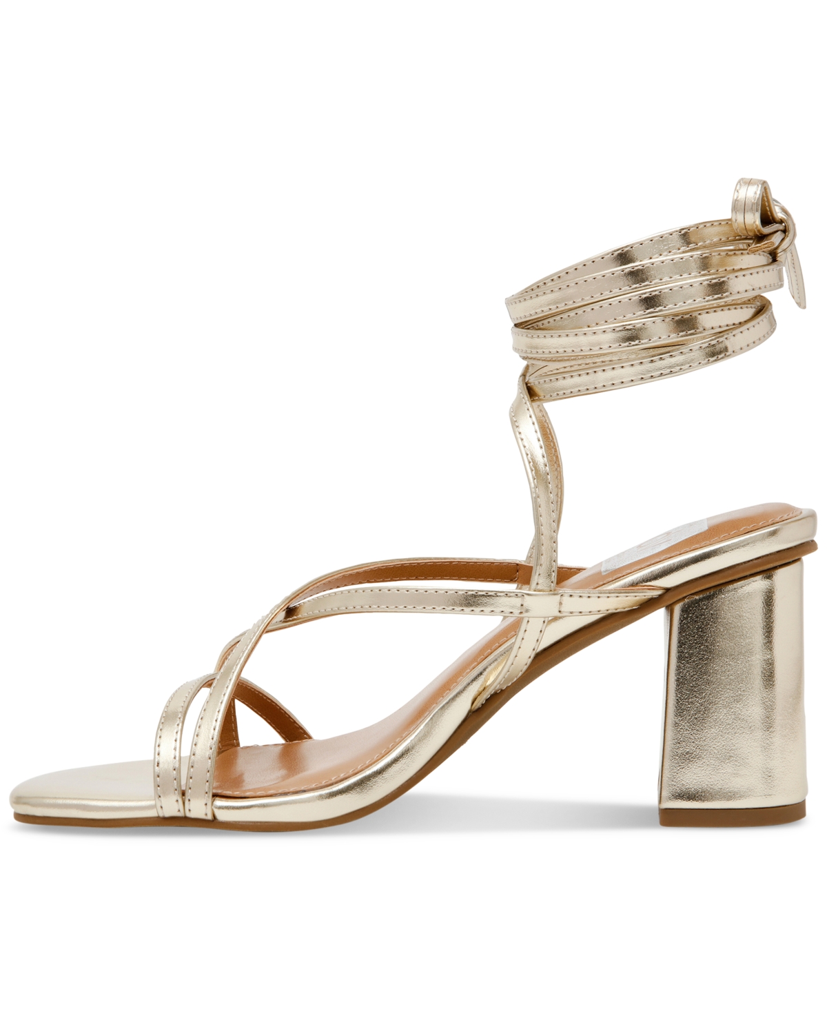 Dv Dolce Vita Women's Haze Strappy Lace-up Block-heel Dress Sandals In Gold