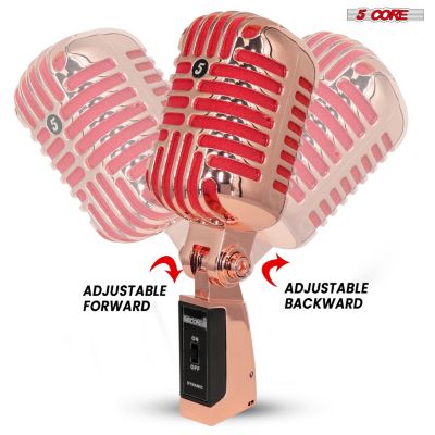 Classic Retro Dynamic Microphone • Old Vintage Style Iconic Unidirectional XLR Vocal Mic RTRO MIC COPPER