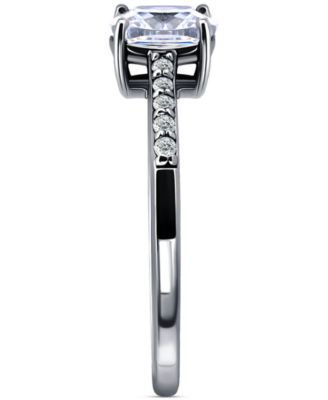 Cubic Zirconia Cushion Cut & Pavé Ring, Exclusively at Macy's