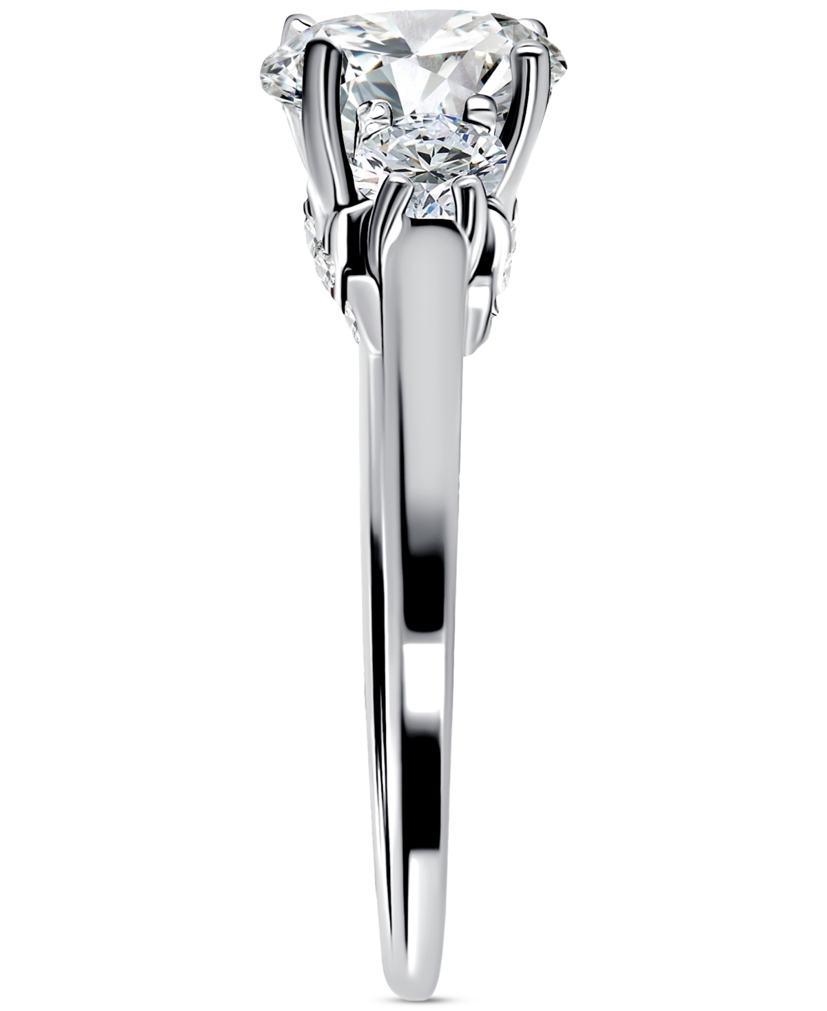 Giani Bernini Cubic Zirconia Three Bridal Stone Ring In Sterling Silver, Exclusively At Macy's In Silver