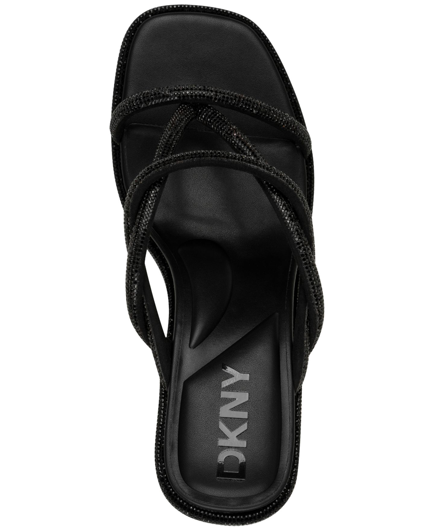 Женские сандалии DKNY Rabun Stones Slip-On Dress Sandals, цвет: Чёрный — фото 4