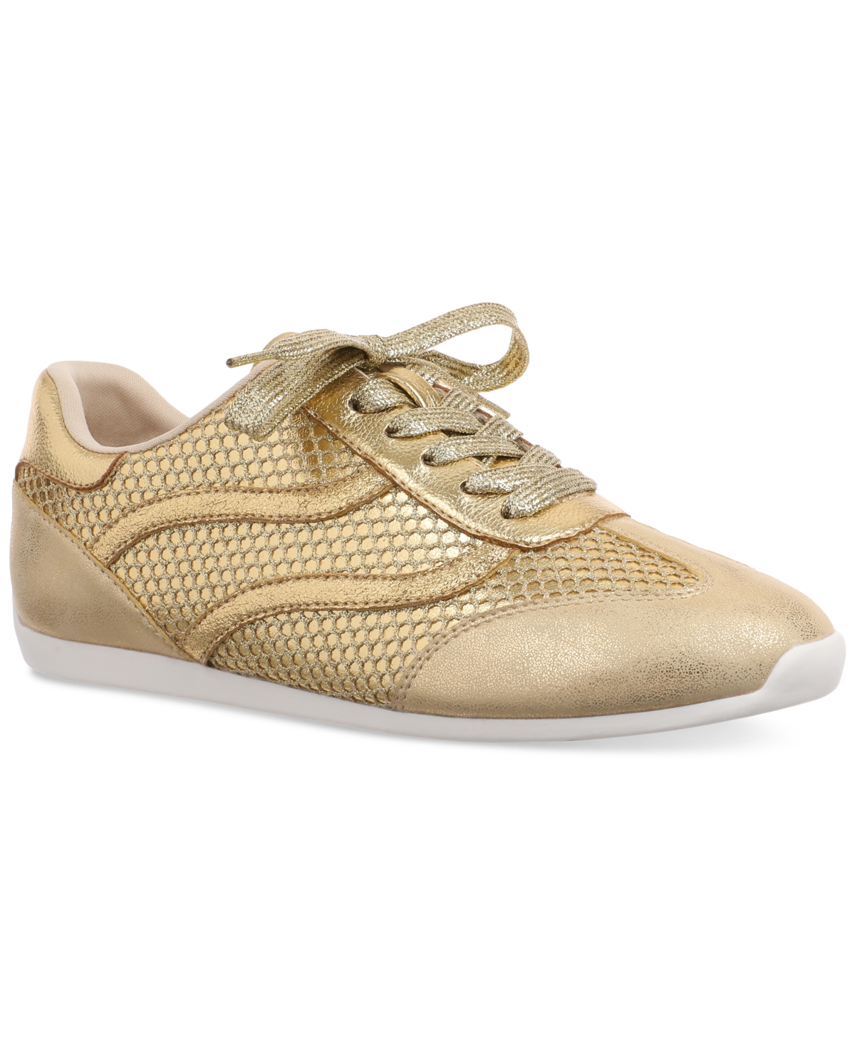 Inc International Concepts Women's Landryy Sneakers, Exclusively At Macy's In Gold Mesh