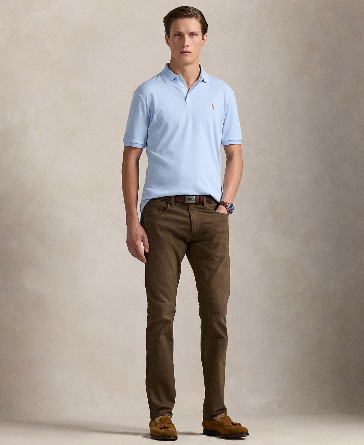 Polo Ralph Lauren Men's Big & Tall Classic Fit Soft Cotton Polo In Blue