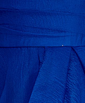 Juniors' Asymmetric Drape Strapless Ball Gown, Created for Macy's