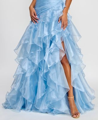Juniors' Ruffled Strapless Ball Gown, Created for Macy's