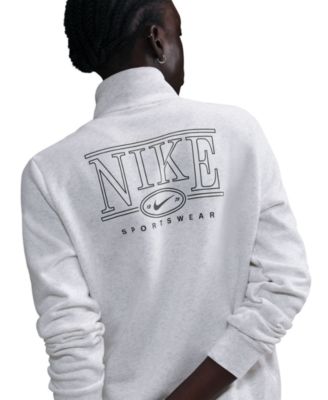 Sportswear Women's Club Fleece Mock-Neck 1/2-Zip Logo Top