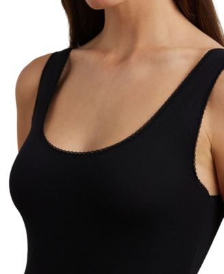Women's Cotton Lace-Trim Tank Top 4L0210