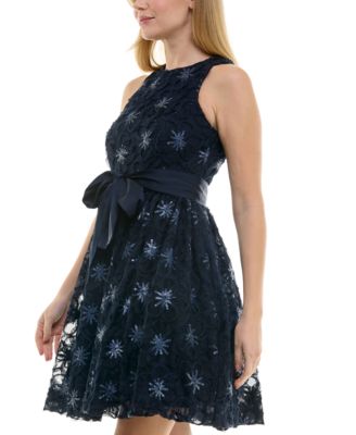 Women's Sequined Soutache Sleeveless Dress