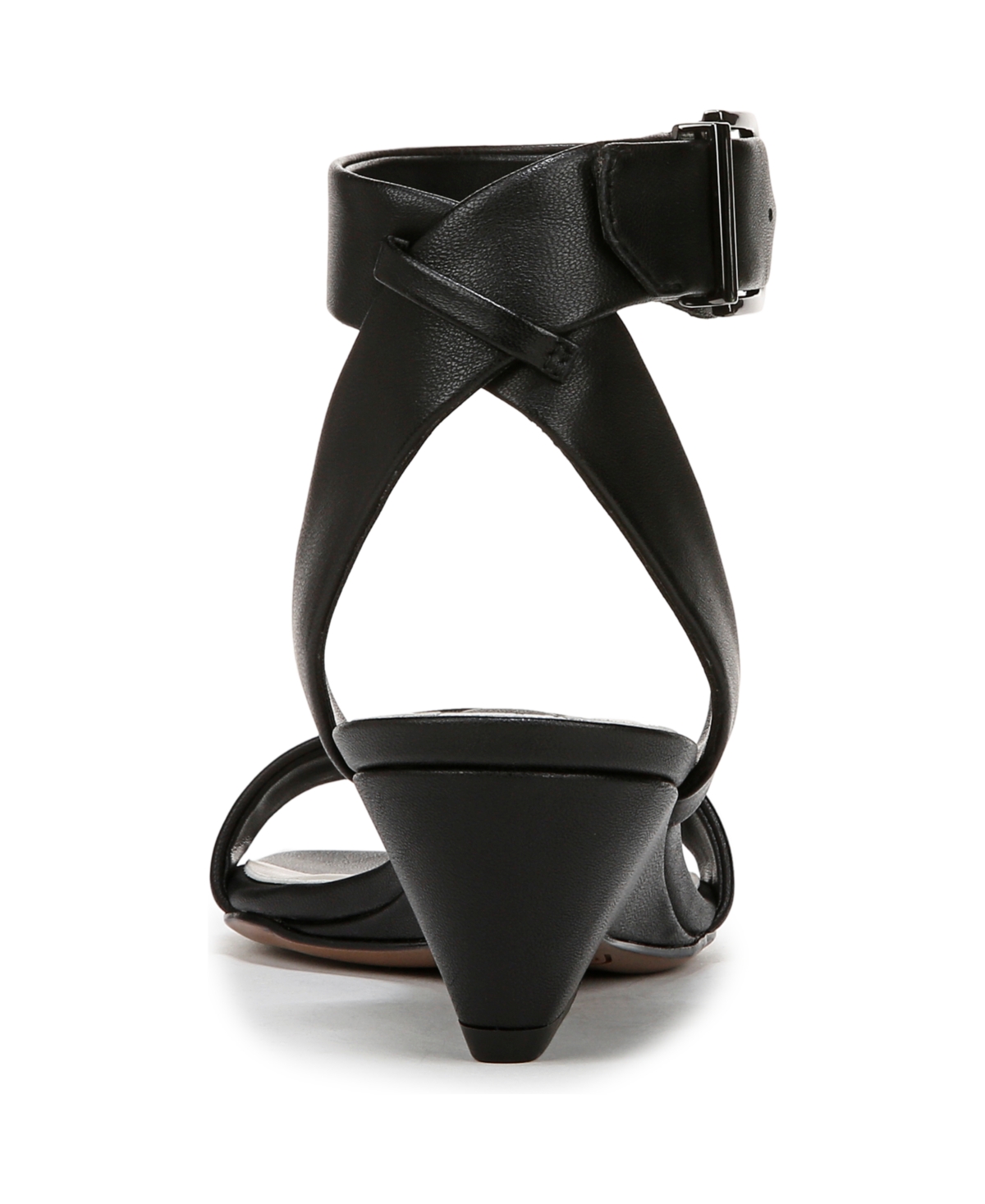 Franco Sarto Women's Savini Open Square Toe Ankle Strap Dress Sandals In Black Leather