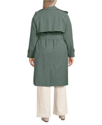 Plus Size Squall Waterproof Modern Trench Raincoat