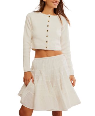 Free People Women's Sydney Shrunken Crewneck Cardigan - Macy's