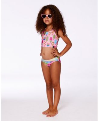 Girls Printed Two-Piece Swimsuit Multicolored