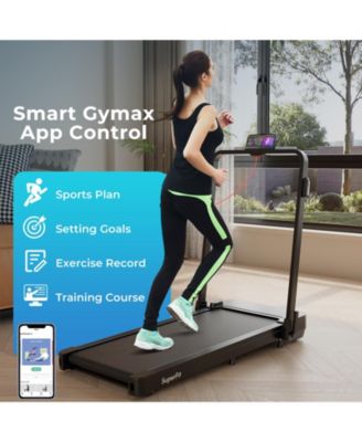 2 in 1 Folding Treadmill with 300 LBS Capacity and Remote Control for Home
