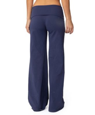 Womens Wide Leg Fold Over Pants