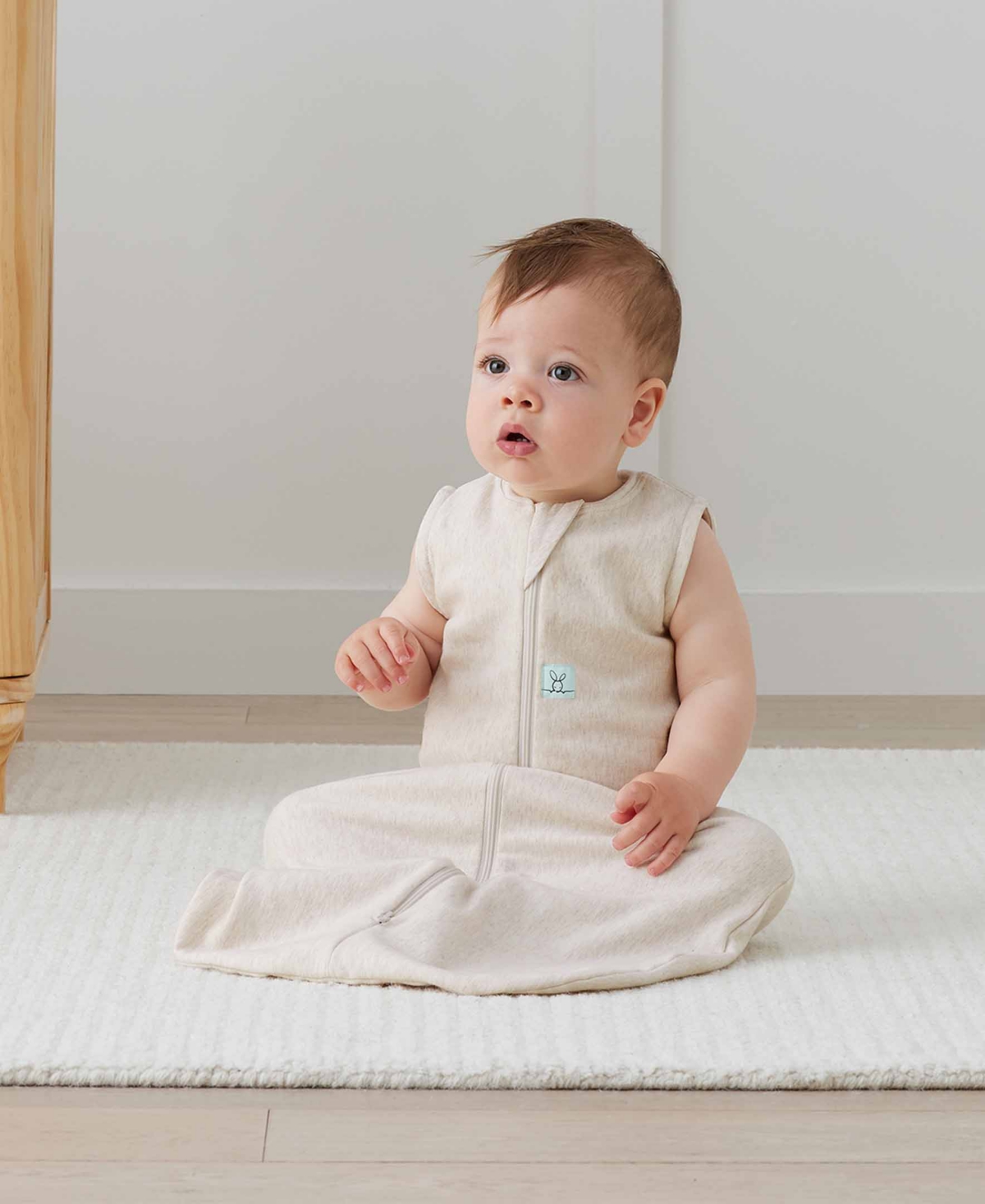 Ergopouch Baby Jersey 1.0 Tog Sleeping Sack In Oatmeal