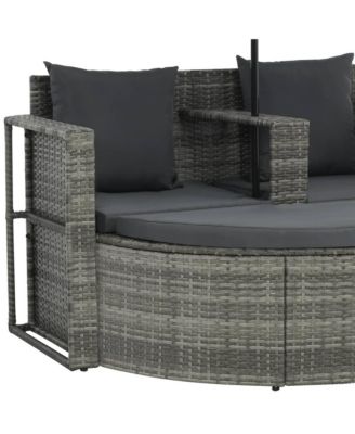 Garden Chair Poly Rattan Large Detachable