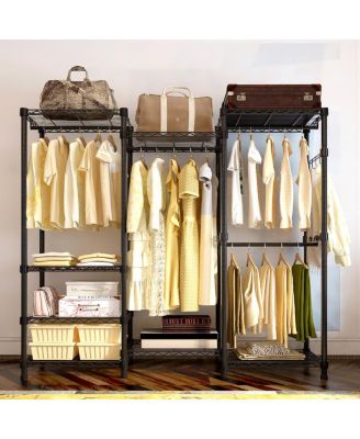 Wire Garment Rack for Easy Clothing Storage and Organization