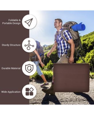 6 Feet Folding Portable Rattan Table with Carrying Handle