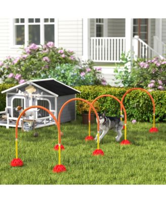 4 Piece Dog Agility Equipment w/ 4 Adjustable Width Doors, Carry Bag