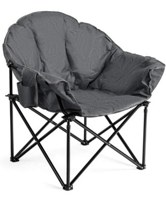 Folding Camping Moon Padded Chair with Carrying Bag