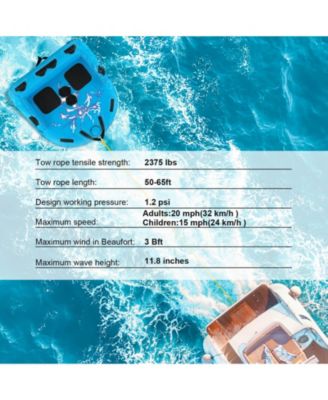 2 Person Water Sport Inflatable Towable Tubes for Boating