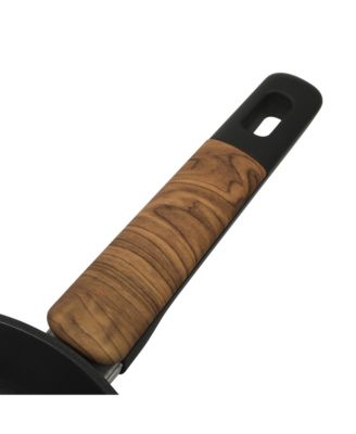 Platinum Oxburg 14 Piece Forged Aluminum PFA Free Non-toxic Premium Ceramic Non Stick Interior Cookware & Kitchen Tools Set - Black W. Wood Handles