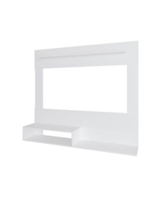 Irmo Wall-Mounted Entertainment Center with Shelves, White