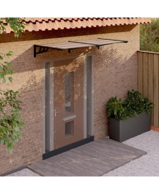 Door Canopy Black 78.3"x35.4" Polycarbonate