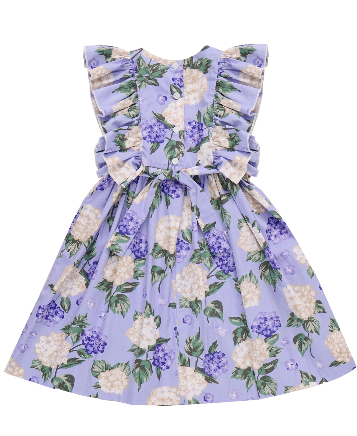 BONNIE JEAN TODDLER AND LITTLE GIRLS HYDRANGEA PRINT SMOCKED DRESS 