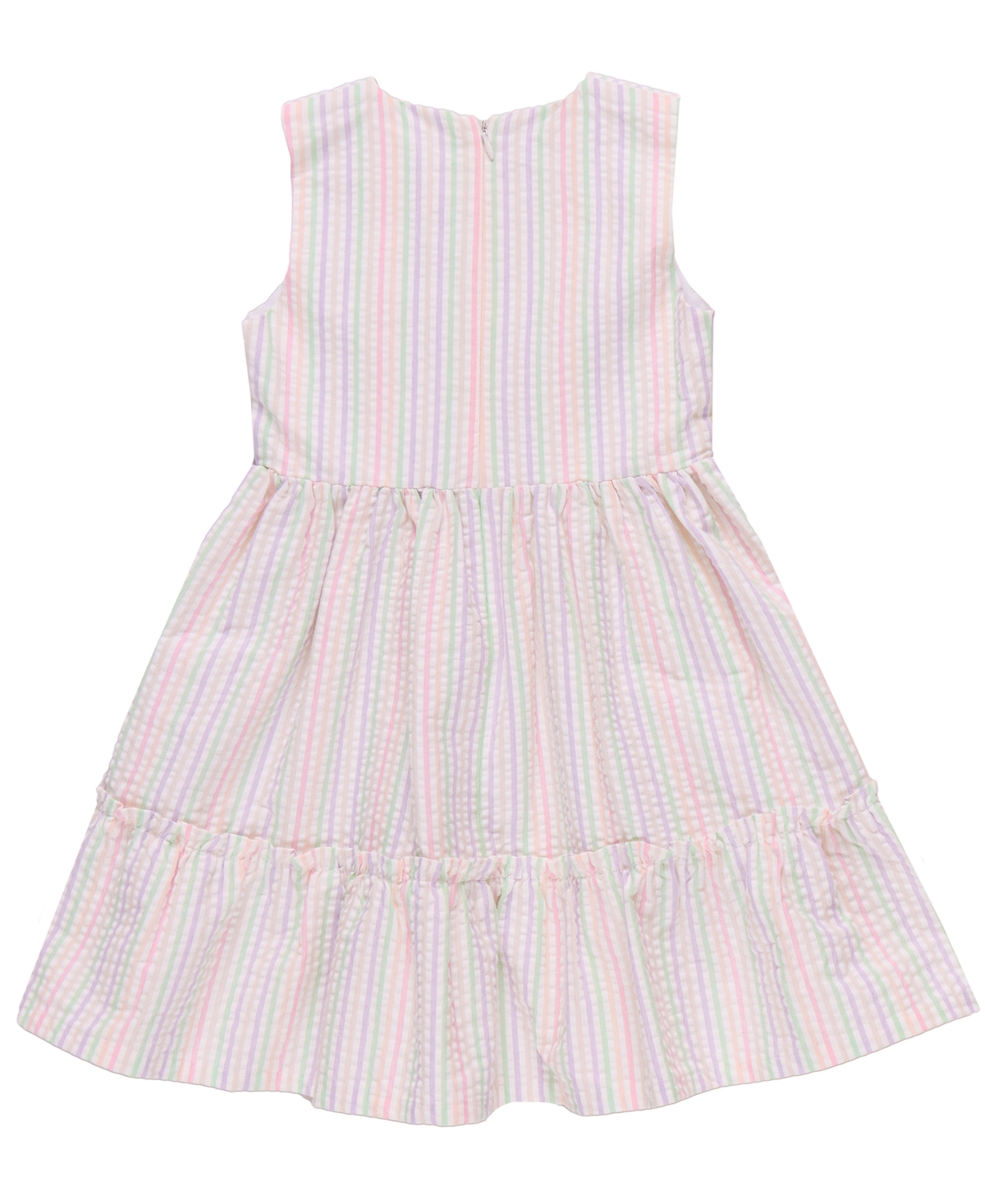 Shop Bonnie Jean Toddler Girls Intarsia Bunny Sweater And Seersucker Dress In Multicolor