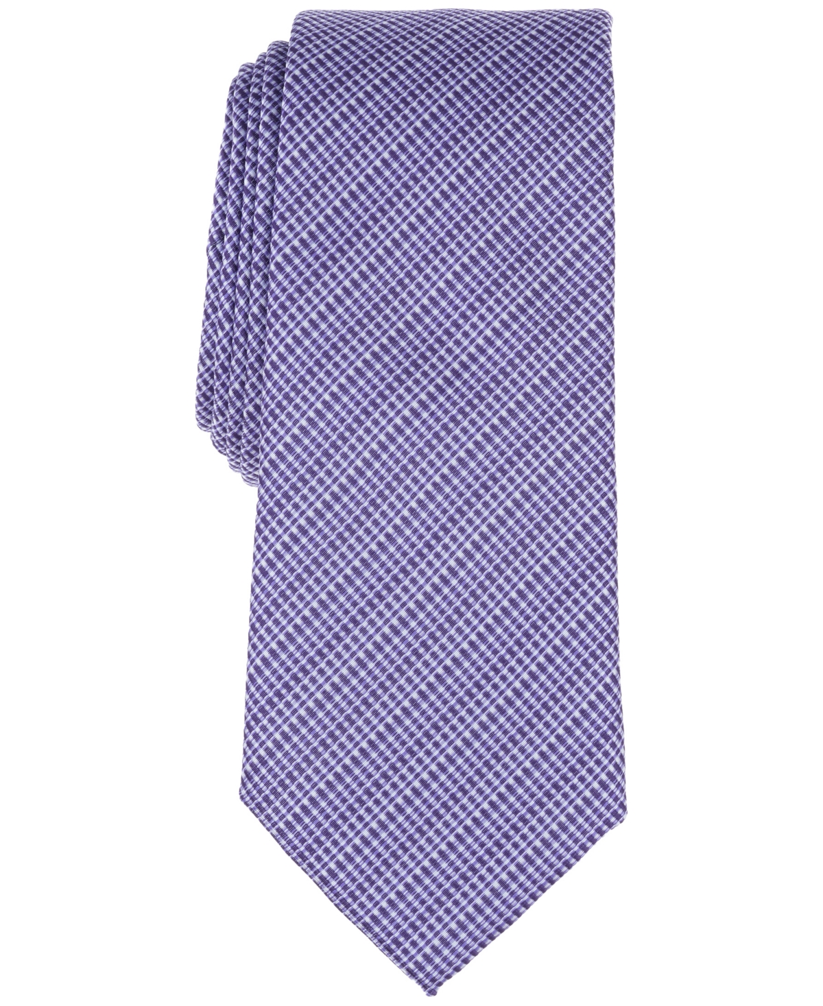 Alfani Men's Balaton Textured Stripe Tie, Exclusively At Macy's In Purple