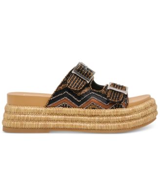 Women's Wixie Beaded Double Buckle Footbed Sandals