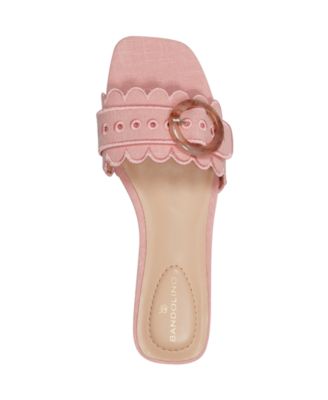 Women's Silla Scallop Buckle Flat Slide Sandals