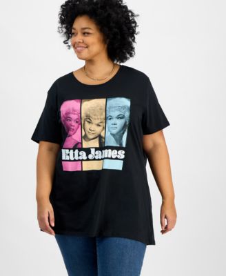 Trendy Plus Size Cotton Etta James Graphic Tee