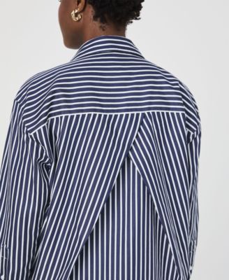 French Connection Women's Alexis Cotton Angled-Yoke Shirt