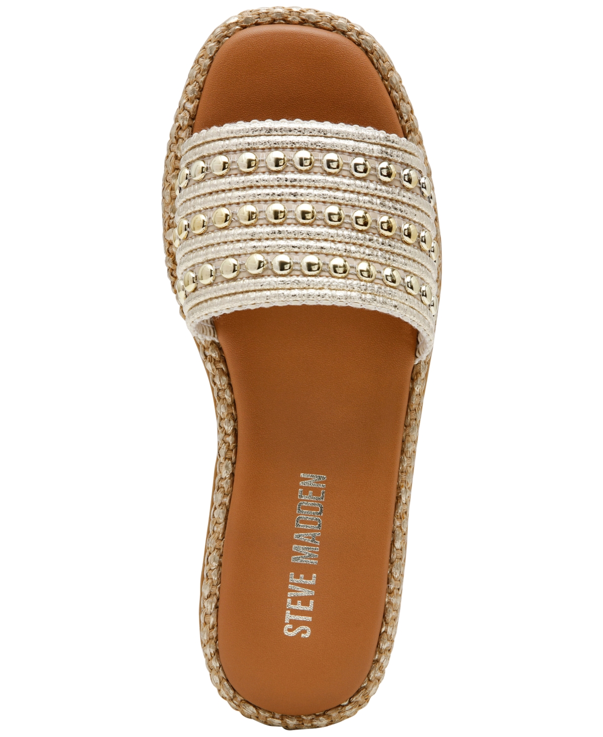 Steve Madden Boardwalk Slide Sandal In Gold Stud Multi