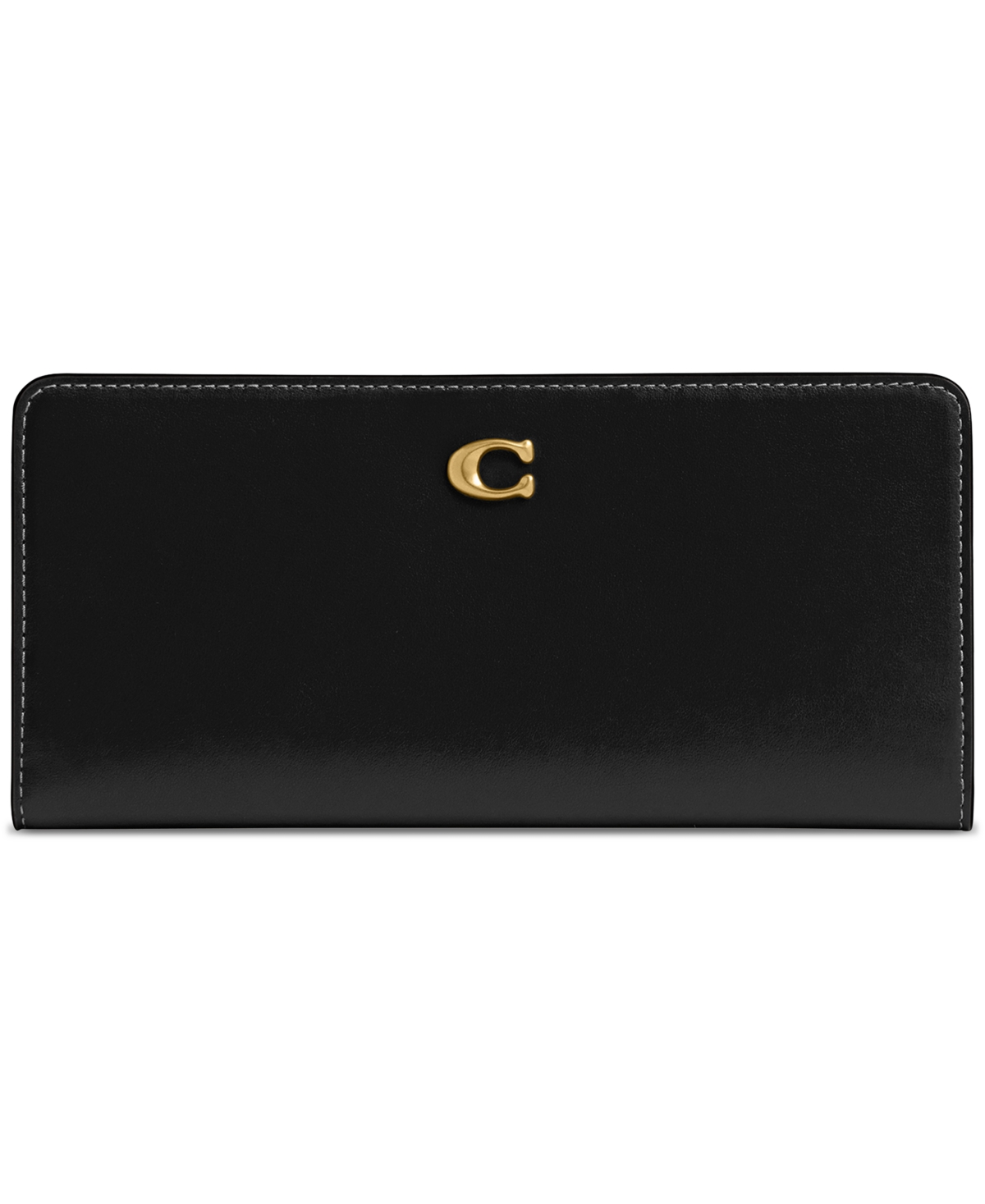 Coach Essential Slim Leather Wallet - Brass/Black