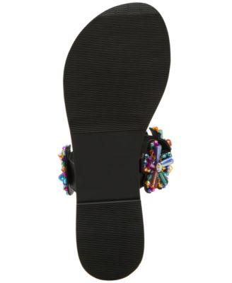 Steve Madden Women's Emmey Flower Detailed Slide Sandals