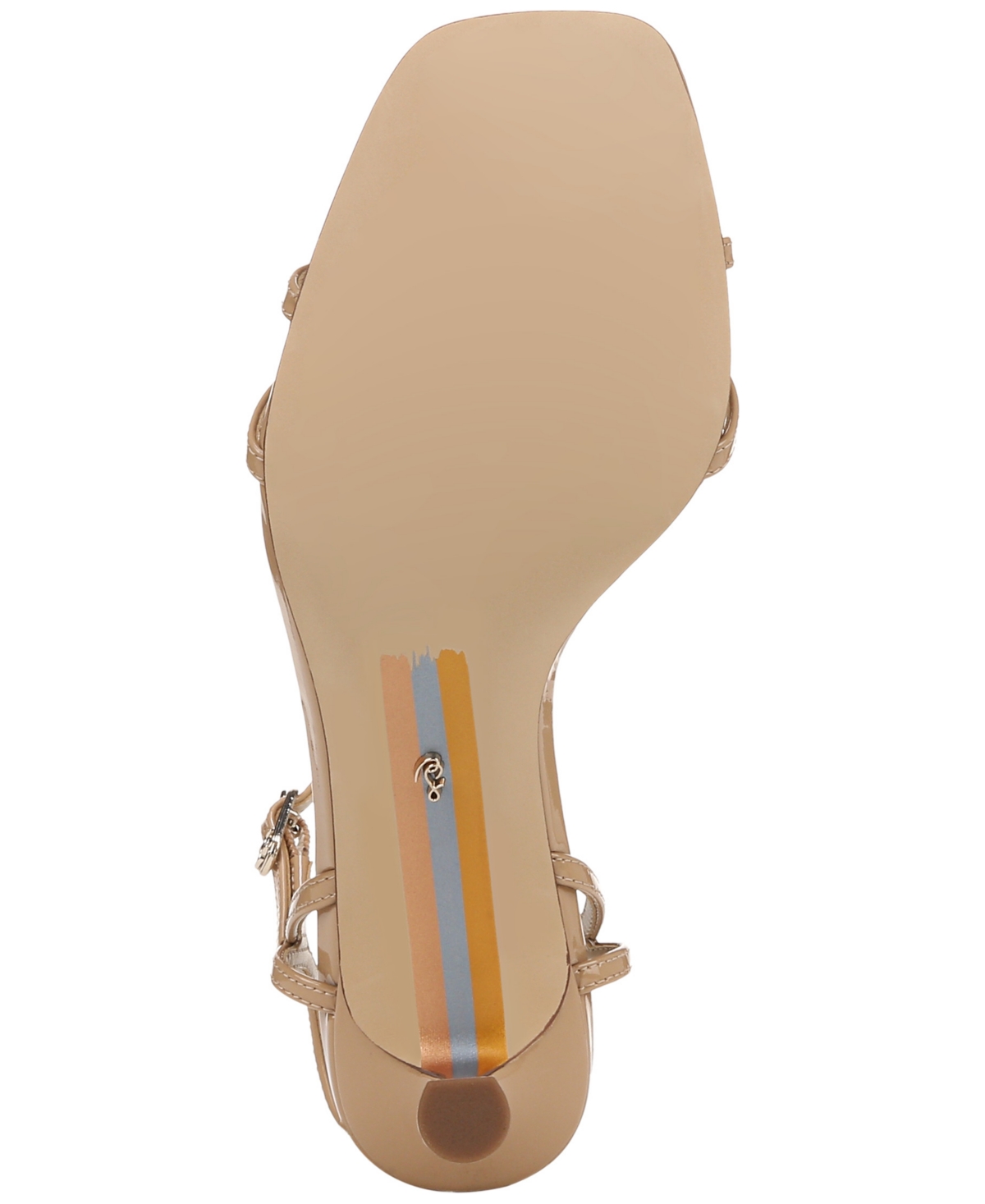 Sam Edelman Presley Strappy Sandal In Sienna Tan Patent Leather