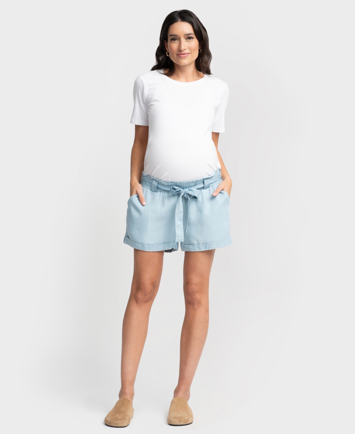Seraphine Women's Maternity Shorts In Light Blue