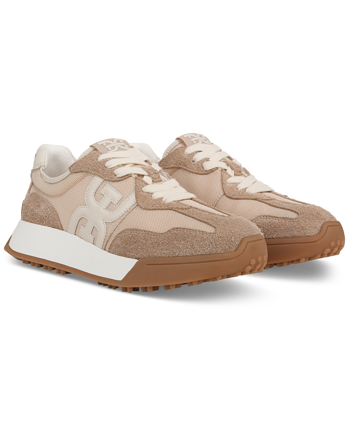 SAM EDELMAN WOMEN'S LANGLEY EMBLEM LACE-UP TRAINER SNEAKERS 