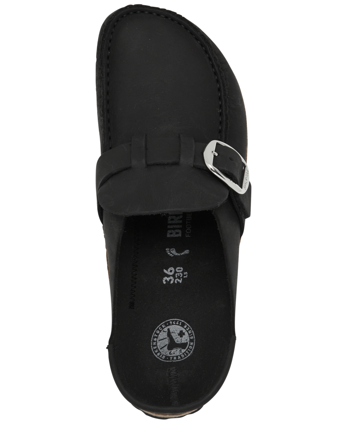 Birkenstock Women's Buckley Leather Clogs From Finish Line In Black
